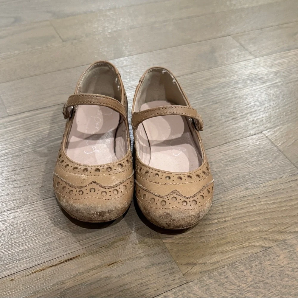 Papanatas Brown Leather Mary Janes Sz 24 Girls | Spanish Wingtip Shoes